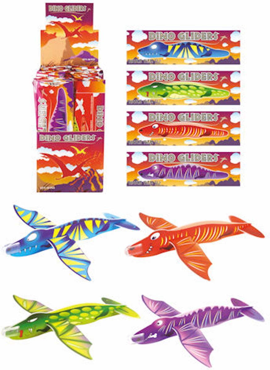 48 Stuks | Fighter Gliders - Model: Dinosaurussen in Display (Uitdeelcadeautjes)